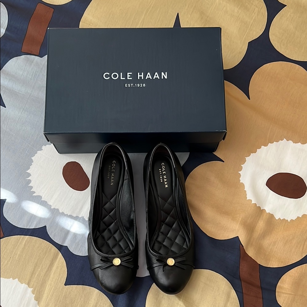 Cole Haan Black Wedge Heels